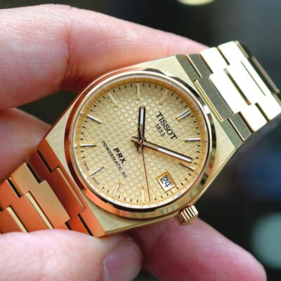  Shop Authentic Tissot PRX Powermatic 80 Gold Dial Gold Steel Strap Watch for Men - T137.407.33.021.00 - Luxxuri