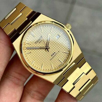  Shop Authentic Tissot PRX Powermatic 80 Gold Dial Gold Steel Strap Watch for Men - T137.407.33.021.00 - Luxxuri