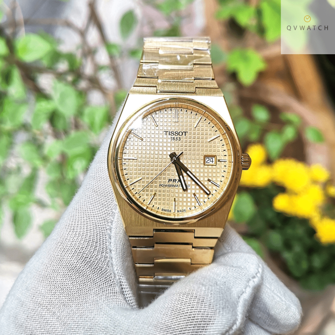  Shop Authentic Tissot PRX Powermatic 80 Gold Dial Gold Steel Strap Watch for Men - T137.407.33.021.00 - Luxxuri