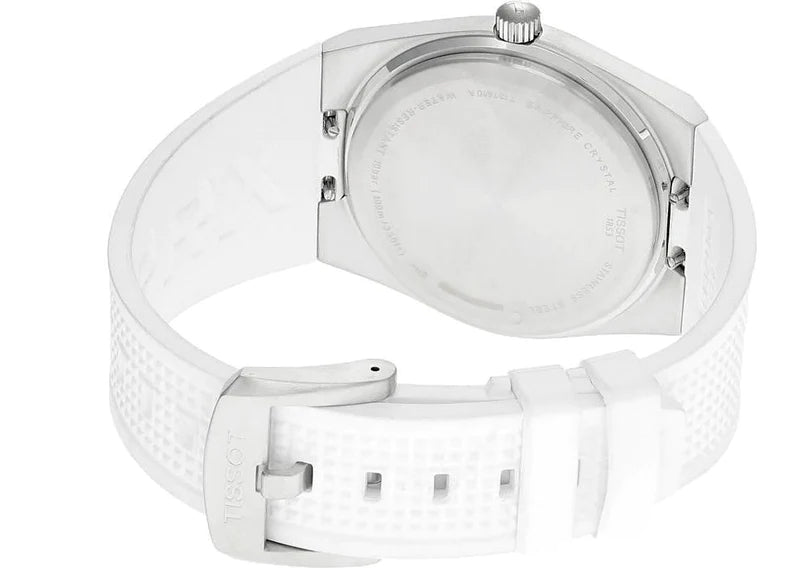 Tissot PRX 40 White Dial White Rubber Strap Watch For Men -  T137.410.17.011.00