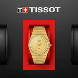  Shop Authentic Tissot PRX Champagne Yellow Gold Dial Gold Steel Strap Watch for Men - T137.410.33.021.00 - Luxxuri