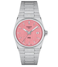 Tissot PRX Quartz Pink Dial Silver Steel Strap Watch for Women - T137.210.11.331.00