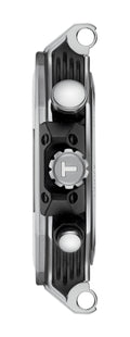 Tissot T Race Chronograph White Dial Black Rubber Strap Watch For Men - T141.417.17.011.00