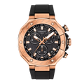 Tissot T Race Chronograph Black Dial Black Rubber Strap Watch For Men - T141.417.37.051.00