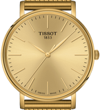  Shop Authentic Tissot T Classic Everytime Medium Gold Dial Gold Mesh Bracelet Watch For Men - T109.410.33.021.00 - Luxxuri