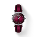 Tissot Everytime Lady Burgundy Dial Burgundy Leather Strap Watch for Women - T143.210.17.331.00