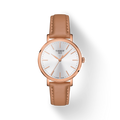 Tissot Everytime Lady Silver Dial Brown Leather Strap Watch for Women - T143.210.36.011.00