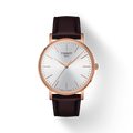 Tissot Everytime Gent Silver Dial Brown Leather Strap Watch for Men - T143.410.36.011.00