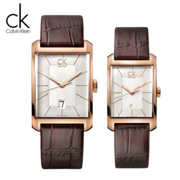  Shop Authentic Calvin Klein Window White Dial Brown Leather Strap Watch for Women - K2M23620 - Luxxuri