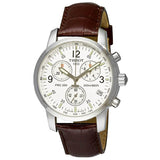  Shop Authentic Tissot T Race PRC 200 Chronograph White Dial Brown Leather Strap Watch for Men -  T17.1.516.32 - Luxxuri
