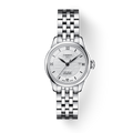 Tissot Le Locle Automatic Double Happiness Lady Silver Dial Silver Steel Strap Watch For Women - T41.1.183.35