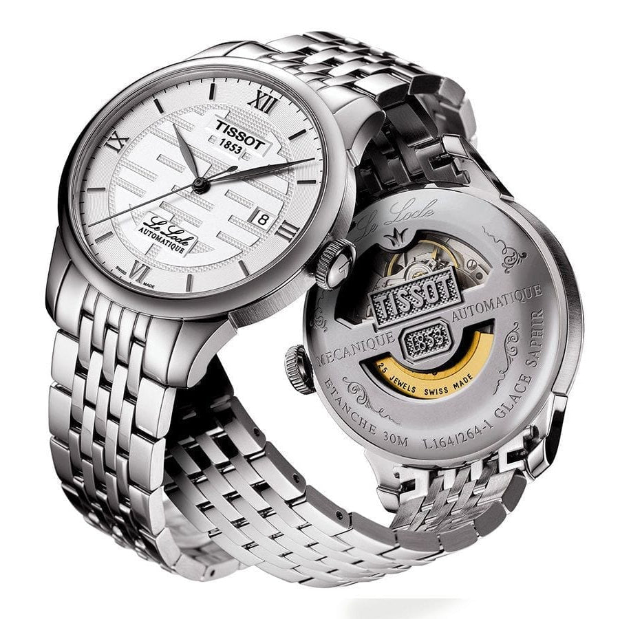  Shop Authentic Tissot Le Locle Double Happiness Automatic Silver Dial Silver Steel Strap Watch For Men - T41.1.833.50 - Luxxuri