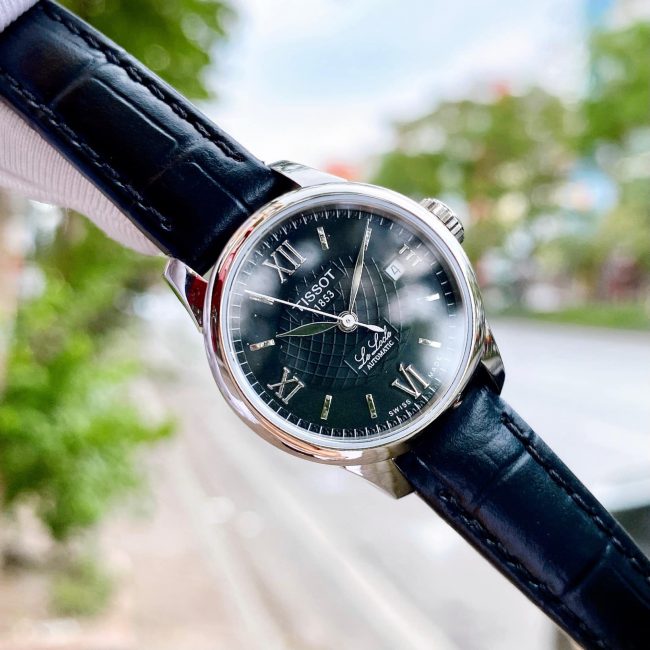  Shop Authentic Tissot Le Locle Automatic Lady Black Dial Black Leather Strap Watch for Women - T41.1.123.57 - Luxxuri