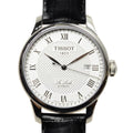 Tissot T Classic Le Locle Automatic Silver Dial Black Leather Strap Watch For Men - T41.1.423.33