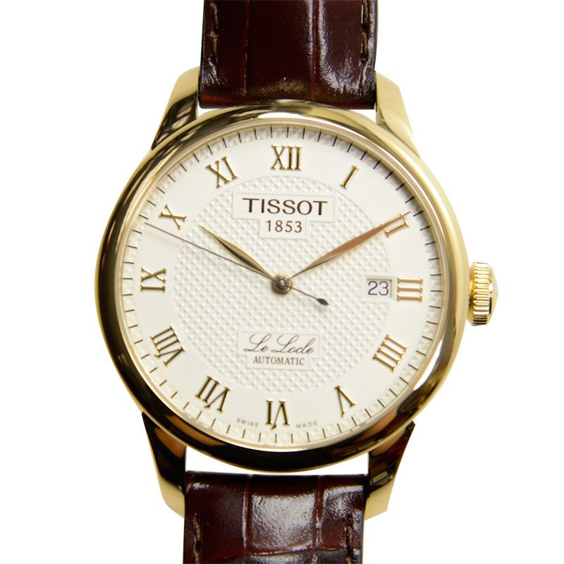  Shop Authentic Tissot Le Locle Automatic Gold Dial Brown Leather Strap Watch For Men - T41.5.413.73 - Luxxuri