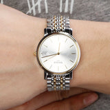  Shop Authentic Tissot Desire White Dial Two Tone Mesh Bracelet Two Tone Steel Watch For Men - T52.2.481.31 - Luxxuri