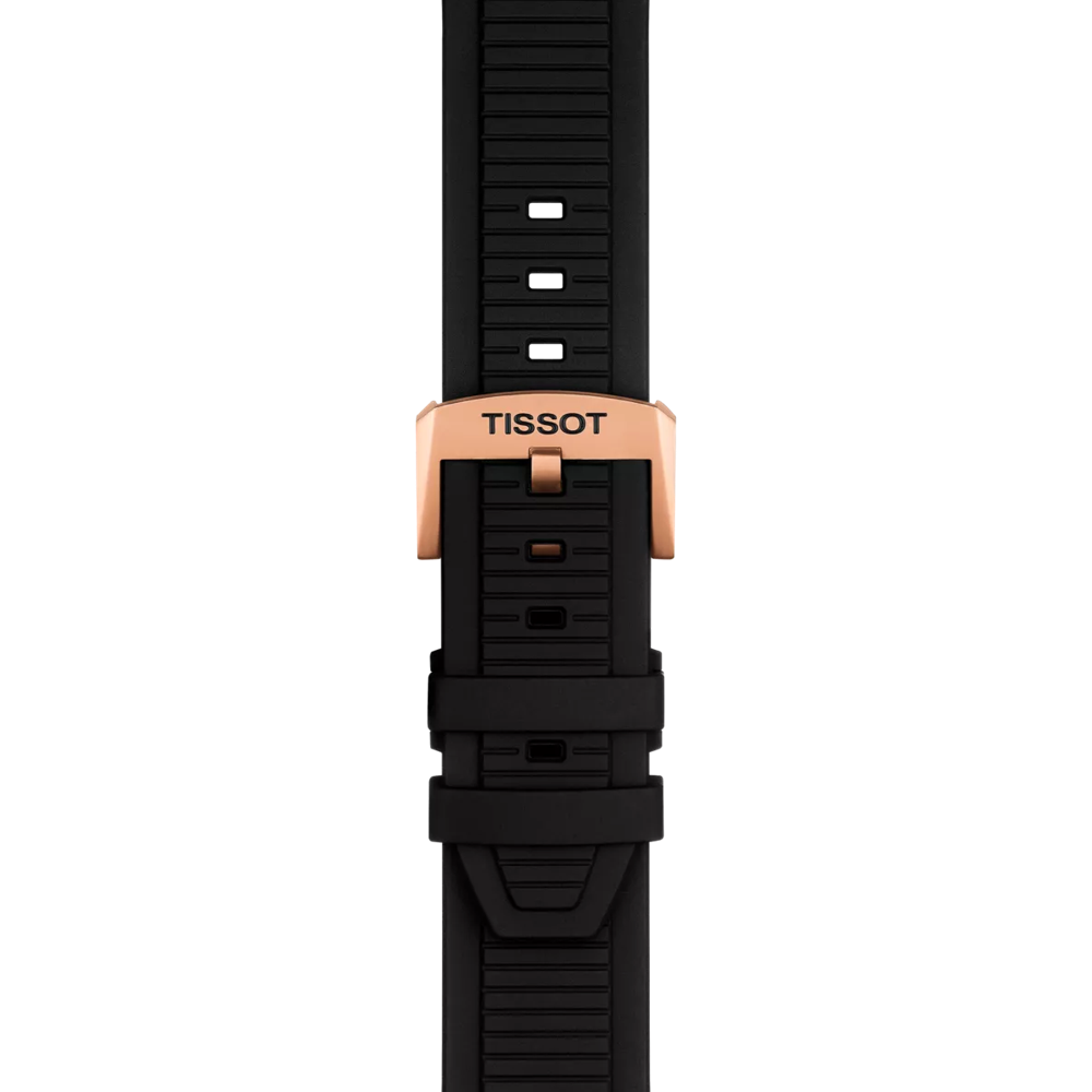 Tissot T Race Chronograph Black Dial Black Rubber Strap Watch For Men - T141.417.37.051.00