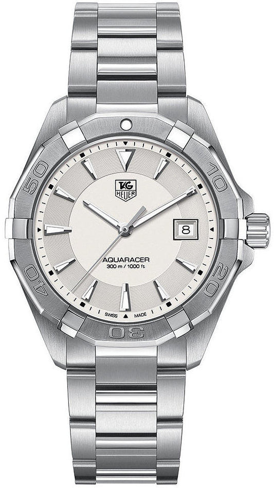  Shop Authentic Tag Heuer Aquaracer Quartz White Dial Silver Steel Strap Watch for Men - WAY1111.BA0928 - Luxxuri
