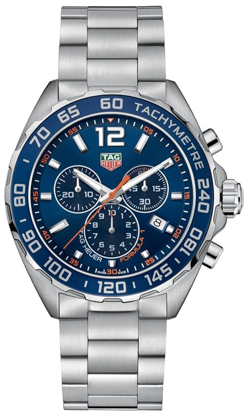  Shop Authentic Tag Heuer Formula 1 Chronograph Blue Dial Silver Steel Strap Watch for Men - CAZ1014.BA0842 - Luxxuri