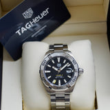  Shop Authentic Tag Heuer Aquaracer Automatic Caliber 5 Black Dial Silver Steel Strap Watch for Men - WBD2110.BA0928 - Luxxuri