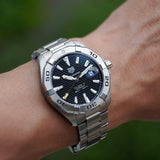  Shop Authentic Tag Heuer Aquaracer Automatic Caliber 5 Black Dial Silver Steel Strap Watch for Men - WBD2110.BA0928 - Luxxuri