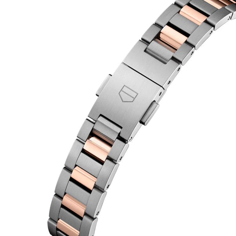  Shop Authentic Tag Heuer Carrera Date Automatic Mother of Pearl Dial Two Tone Steel Strap Watch for Women - WBN2450.BD0569 - Luxxuri