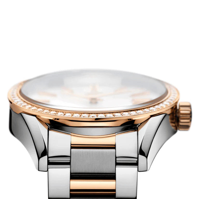  Shop Authentic Tag Heuer Carrera Date Automatic Mother of Pearl Dial Two Tone Steel Strap Watch for Women - WBN2450.BD0569 - Luxxuri