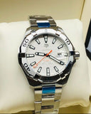  Shop Authentic Tag Heuer Aquaracer Calibre 5 Automatic White Dial Silver Steel Strap Watch for Men - WAY2013.BA0927 - Luxxuri