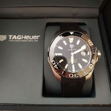  Shop Authentic Tag Heuer Aquaracer Calibre 5 Automatic Black Dial Black Rubber Strap Watch for Men - WAY201A.FT6142 - Luxxuri