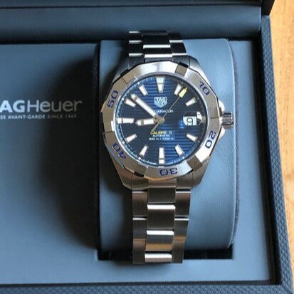  Shop Authentic Tag Heuer Aquaracer Automatic Blue Dial Silver Steel Strap Watch for Men - WBD2112.BA0928 - Luxxuri