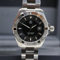 Shop Authentic Tag Heuer Aquaracer Quartz Black Dial Silver Steel Strap Watch for Men - WAY1110.BA0928 - Luxxuri