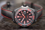  Shop Authentic Tag Heuer Aquaracer Caliber 5 Black Dial Black Nylon Strap Watch for Men - WAY208A.FC6381 - Luxxuri