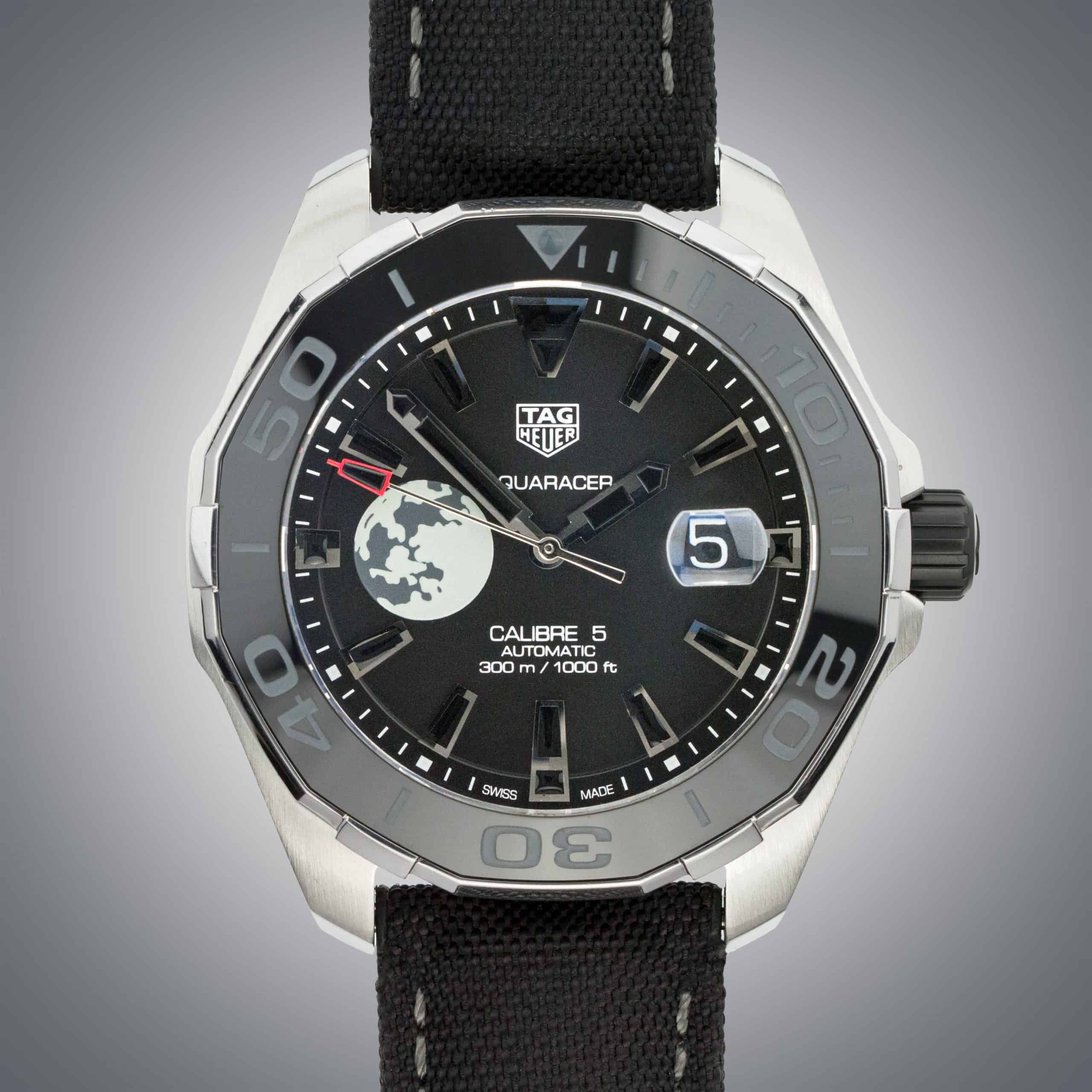 Tag Heuer Aquaracer Moon Black Dial Watch for Men - WAY201J.FC6370