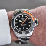  Shop Authentic Tag Heuer Aquaracer Professional 1000 Superdiver Automatic Black Dial Silver Steel Strap Watch for Men - WBP5A8A.BF0619 - Luxxuri