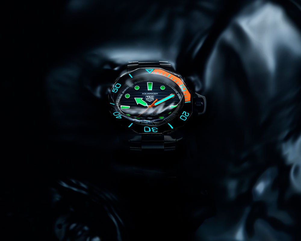  Shop Authentic Tag Heuer Aquaracer Professional 1000 Superdiver Automatic Black Dial Silver Steel Strap Watch for Men - WBP5A8A.BF0619 - Luxxuri