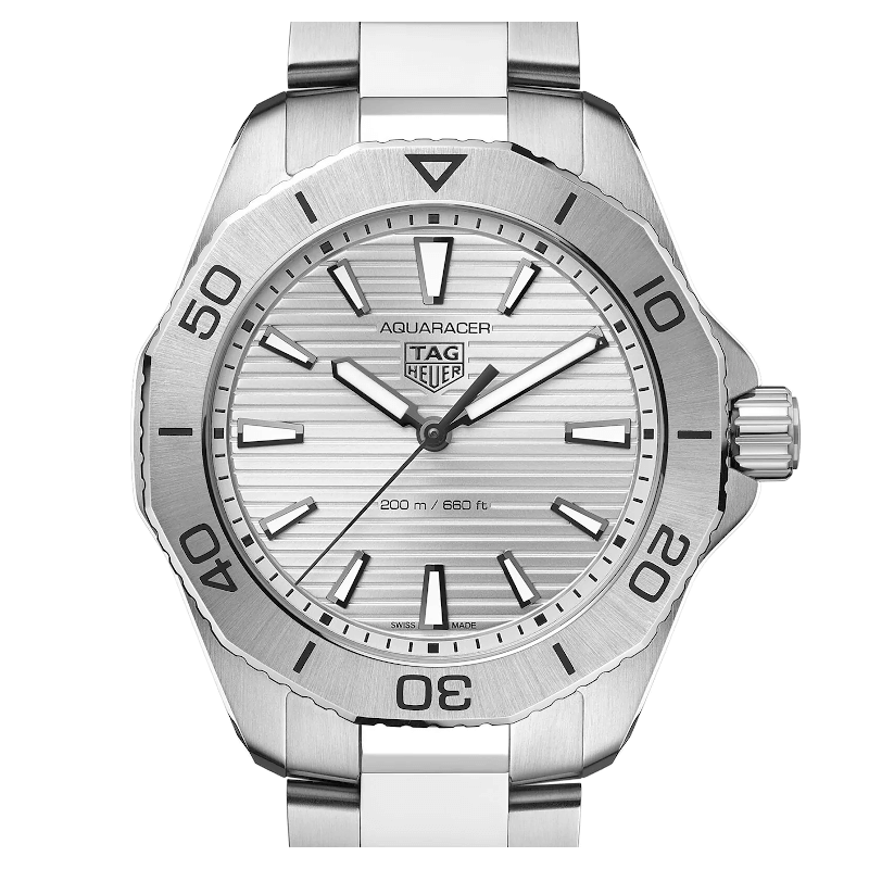  Shop Authentic Tag Heuer Aquaracer Professional 200 Quartz Silver Dial Silver Steel Strap Watch for Men - WBP1111.BA0627 - Luxxuri
