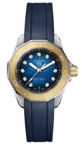  Shop Authentic Tag Heuer Aquaracer Professional 200 Automatic Diamonds Blue Dial Blue Rubber Strap Watch for Women - WBP2450.FT6215 - Luxxuri