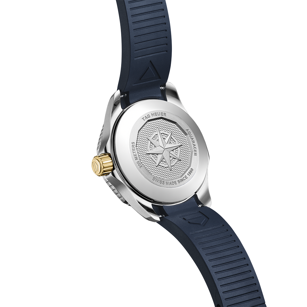  Shop Authentic Tag Heuer Aquaracer Professional 200 Automatic Diamonds Blue Dial Blue Rubber Strap Watch for Women - WBP2450.FT6215 - Luxxuri