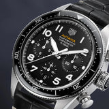  Shop Authentic Tag Heuer Autavia Chronometer Flyback Automatic Chronograph Black Dial Black Leather Strap Watch for Men - CBE511A.FC8279 - Luxxuri