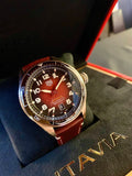  Shop Authentic Tag Heuer Autavia Calibre 5 Chinese New Year Maroon Dial Maroon Leather Strap Watch for Men - WBE5193.FC8300 - Luxxuri