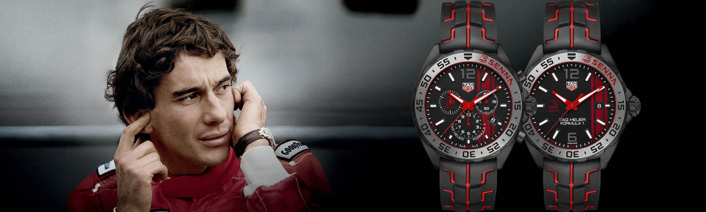  Shop Authentic Tag Heuer Formula 1 Ayrton Senna Limited Edition Black Dial Two Tone Rubber Strap Watch for Men - CAZ1019.FT8027 - Luxxuri