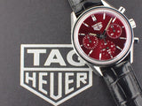  Shop Authentic Tag Heuer Carrera Automatic Chronograph Red Dial Black Leather Strap Watch for Men - CBK221G.FC6479 - Luxxuri