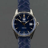  Shop Authentic Tag Heuer Carrera Quartz Blue Dial Blue Calfskin Leather Strap Watch for Women - WAR1112.FC6391 - Luxxuri