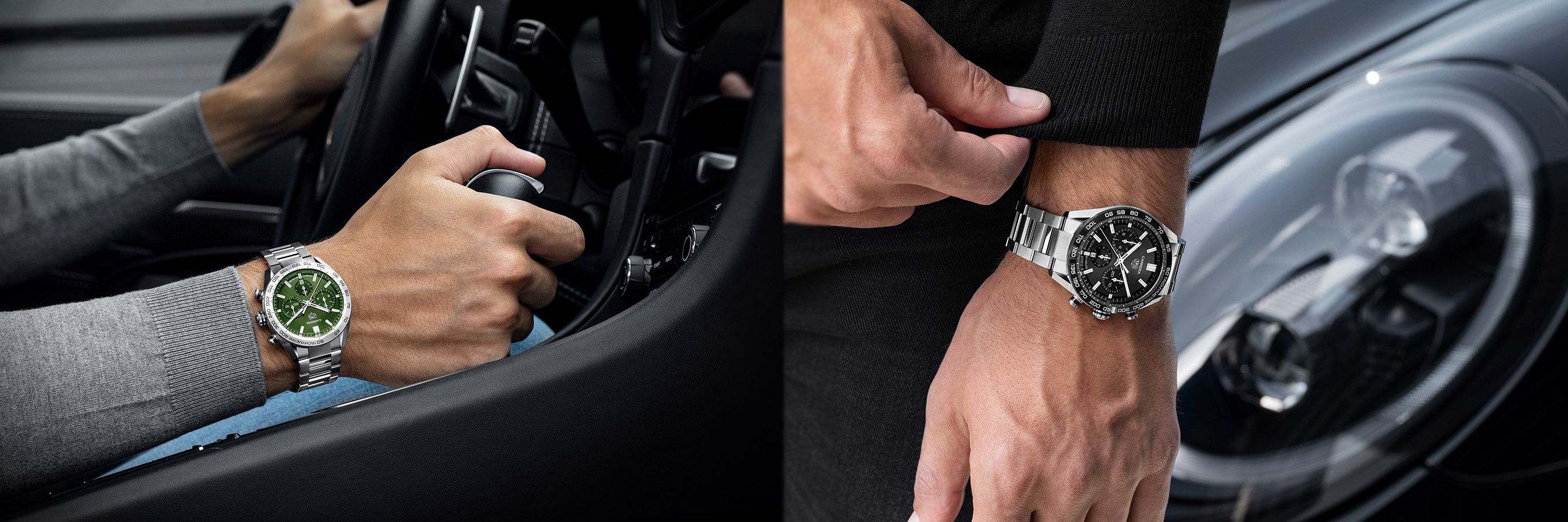 Tag Heuer Carrera Automatic Chronograph Black Dial Silver Steel Strap Watch for Men - CBN2A1B.BA0643