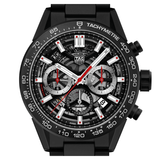  Shop Authentic Tag Heuer Carrera Automatic Chronograph Black Dial Black Steel Strap Watch for Men - CBG2090.BH0661 - Luxxuri
