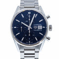  Shop Authentic Tag Heuer Carrera Chronograph 41mm Blue Dial Silver Steel Strap Watch for Men - CBK2112.BA0715 - Luxxuri