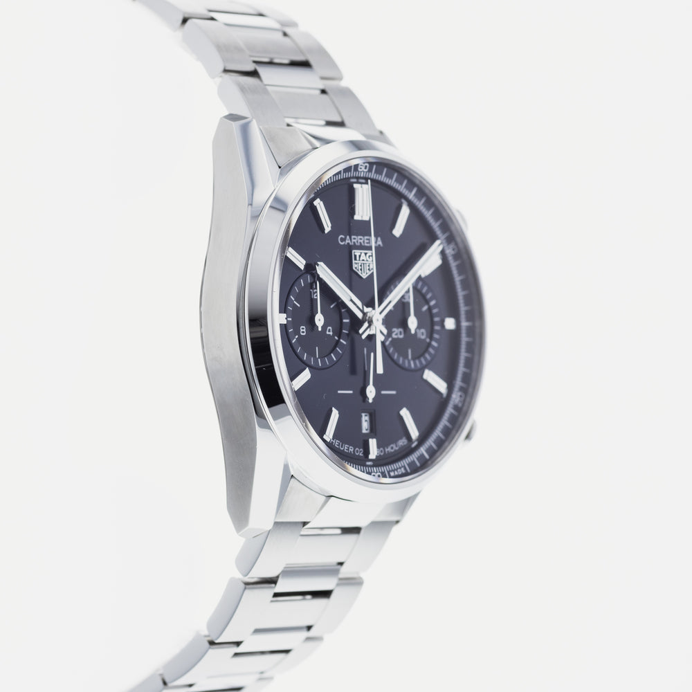  Shop Authentic Tag Heuer Carrera Chronograph Blue Dial Silver Steel Strap Watch for Men - CBN2011.BA0642 - Luxxuri