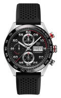  Shop Authentic Tag Heuer Carrera Chronograph Black Dial Black Rubber Strap Watch for Men - CBN2A1AA.FT6228 - Luxxuri