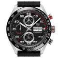  Shop Authentic Tag Heuer Carrera Chronograph Black Dial Black Rubber Strap Watch for Men - CBN2A1AA.FT6228 - Luxxuri
