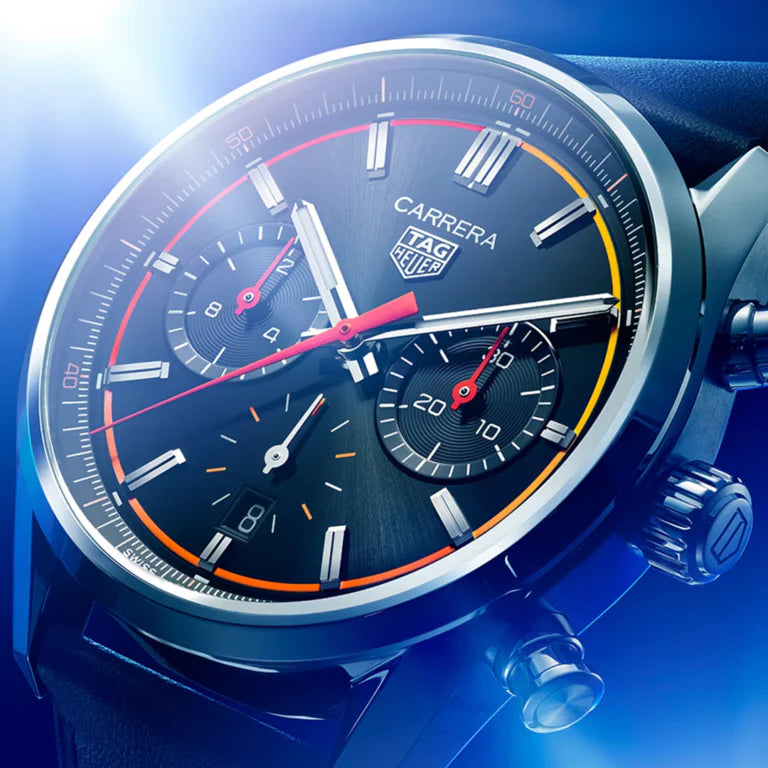  Shop Authentic Tag Heuer Carrera Chronograph Black Dial Black Leather Strap Watch for Men - CBN201C.FC6542 - Luxxuri